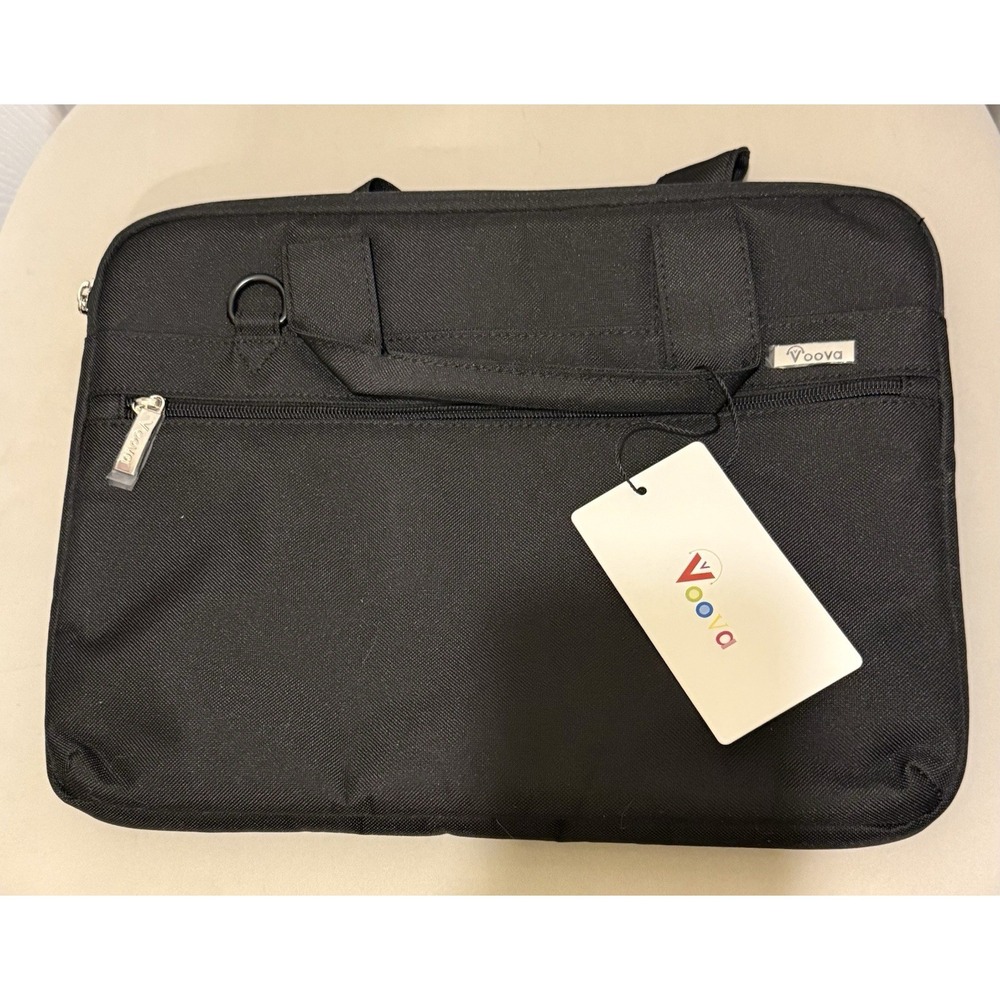 Voova Laptop Sleeve Carrying Case 13-14" Black Padded Briefcase Bag NWT No Strap